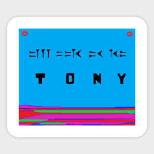 Tony in Cuneiform Sticker